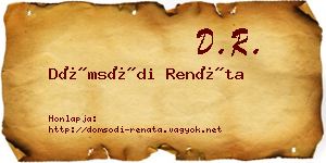 Dömsödi Renáta névjegykártya